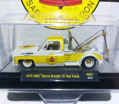 Camión de remolque GMC Sierra Grande 1975 M2 Machines Pennzoil 15 HS57 CHASE Foto 1 de 4