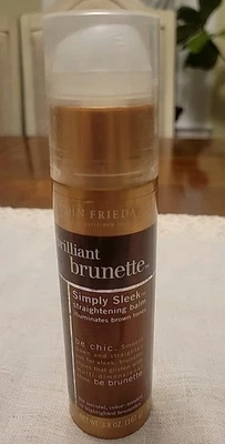 John Frieda * Brilliant Brunette Simply Sleek Straightening Balm * 3.8 oz * New - Image 1 of 4