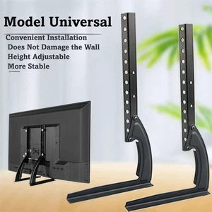 Universal Tv Stand Adjustable Leg Base Bracket TV Height Increase - Picture 1 of 11