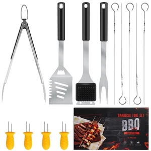 Grillzubehör Set, Edelstahl Grillwerkzeug Set mit 4-in-1 BBQ Spatel... - Bild 1 von 7