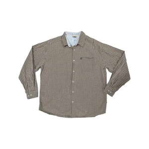 The North Face A5 Series Plaid Button Down Shirt Tan Beige Womens X-Large Top - Picture 1 of 5