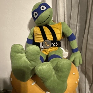 TMNT LEONARDO peluche 26” adolescente mutante tartarughe ninja peluche - Foto 1 di 5