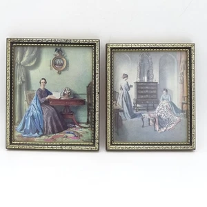 Set di due stampe vintage in miniatura Leonard Campbell Taylor - Foto 1 di 3