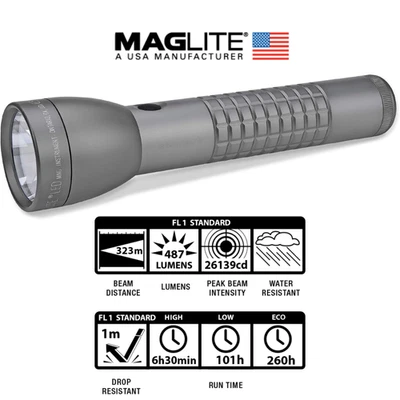 Linterna LED Maglite ML300LX 2D Gris Urbano - Viga Ajustable - 487Lúmenes - 260h Foto 1 de 3