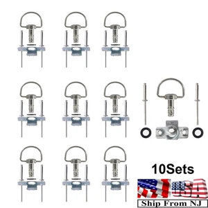 Motorcycle Race Fasteners Quick Release D-Ring 1/4 Turn Race Fairing Rivet 17mm - Bild 1 von 8