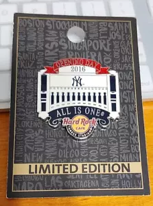 Hard Rock Cafe NY Yankee Stadium 2016 Opening Day Pin LE-500 MLB Baseball - Picture 1 of 2