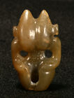 5.5Cm China Hongshan Culture Hetian Jade Sun God Sun-God Helios Amulet Pendant
