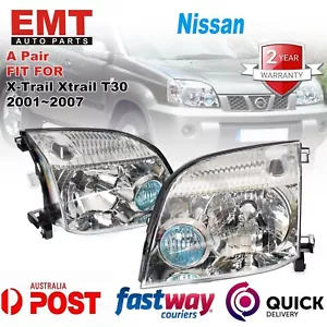 Set / Pair Head Light Front Lamp For Nissan X-Trail Xtrail T30 2001~2007 LH & RH - Picture 1 of 8