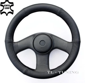  Lenkradbezug Lenkradhülle Lenkradüberzug LEDER Schwarz passend für Audi Modelle - Bild 1 von 5