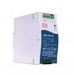 MEAN WELL SDR-240-24 240 W 10A 24VDC Alimentatore ferroviario singola uscita DIN - Foto 1 di 5