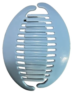 Vtg 1980s GOODY TZERS Hair Cincher Clip Banana Comb Ponytail Holder Pastel Blue - Picture 1 of 6