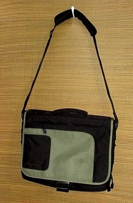 LENOVO Large Black & Army Green LAPTOP Messenger Bag NEW - Image 1 of 4