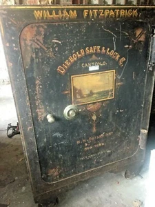 Diebold Safe & Lock 1877 Antique Vintage Safe WILLIAM FITZPATRICK NEW YORK - Picture 1 of 5