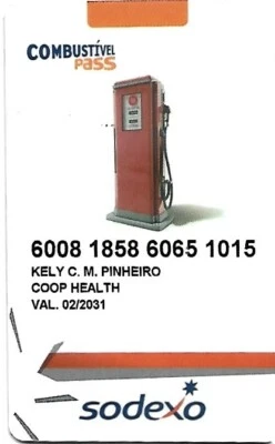 BRAZIL  , SODEXO Gas prepaid card - Image 1 of 2