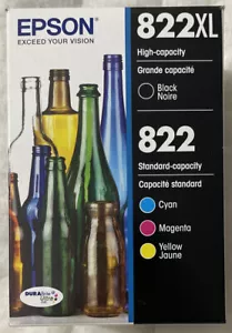 Epson 822XL Schwarz 822 Cyan Magenta Gelb Tintenpatrone Set T822XL-BCS Ablaufdatum 2027+ - Bild 1 von 12