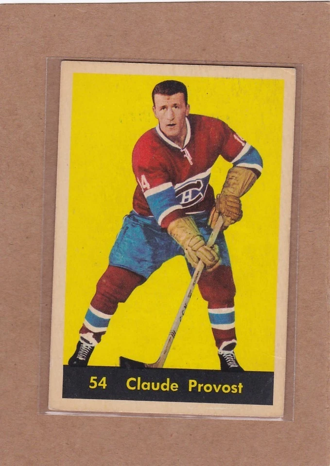 1960-61 PARKHURST HOCKEY CLAUDE PROVOST #54 CANADIENS EX/EX+ *A32520 - Image 1 of 1