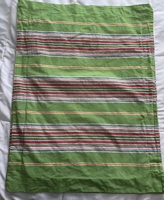 Pottery Barn Standard Shams. Green With Multicolor Stripes. Set Of 2 Foto 1 de 4