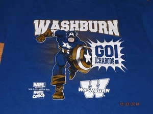 Washburn Ichabods - Captain America - Short Sleeve T-shirt - S - Picture 1 of 3