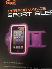 RBX Sports Sleeve IPhone 4/5/6 High Performance Adjustable Armband purple