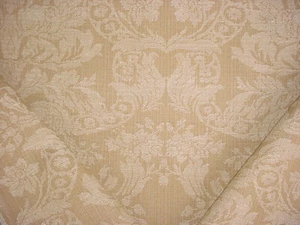 3-1/8Y Scalamandre 26566 Pulcinella Damask Stone Drapery Upholstery Fabric - Picture 1 of 3