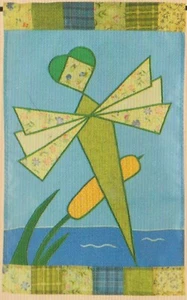 NCE LIBELLE PATCHWORK MINI GARTEN FLAGGE kostenloser Versand - Bild 1 von 1