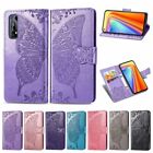 Butterfly Flowers Embossing Phone Case Wallet Card Slot Samsung Galaxy A10E A20E