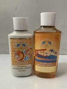 Bath & Body Work Sparkling Orange Spritz Shower Gel Body Wash 10oz & Body Lotion - Picture 1 of 6