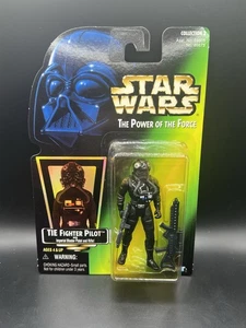 Kenner Star Wars: Power of the Force Tie Fighter Pilot Green Card HOLO - Picture 1 of 2