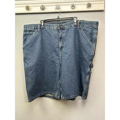 Faded Glory Carpenter Jean Shorts Mens Size 46 Blue 100% Cotton Denim Work Dad - Image 1 of 4