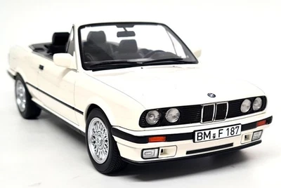Norev 1/18 BMW 325i E30 Cabriolet 1991 Alpine White Diecast Scale Model Car - Image 1 of 4