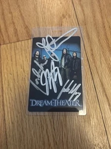 Dream Theater signiertes Schlüsselband alle 5 Mitglieder James Labrie James Mike John RAR - Bild 1 von 3