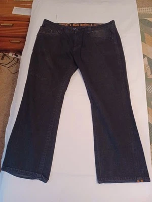 Jean Rock Revival Hombre 42 Negro Steven Recto Hip Hop Street Wear Denim (44x33) Foto 1 de 4