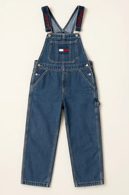 Винтажный джинсовый комбинезон Tommy Hilfiger — ремни с логотипом, 90-е Y2K, размер S - Изображение 1 из 4