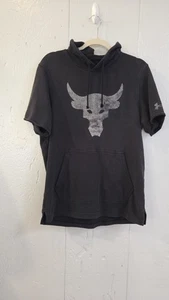Under Armour Project Rock Hoodie Herren Medium Schwarz Kurzarm Frottee Training - Bild 1 von 13