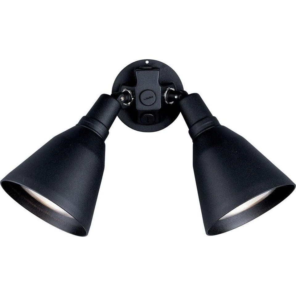 ​Progress Lighting P5203-31 2-Light Swivel Black Flood Light Outdoor Wall Light - Image 1 of 1