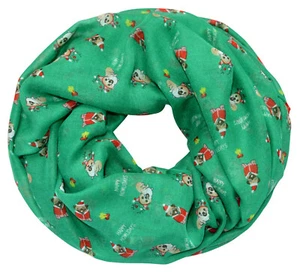 Schlauchschal Loopschal Rundschal Christmas Weihnachten Hund-Motiv Grün W-02 - Bild 1 von 2