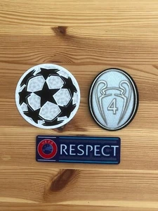 UEFA Champions League Starball Silver Trophy BOH 4 Times Respect Patch Badge - Picture 1 of 4