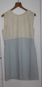 hellblau/creme elegantes Etuikleid ärmellos Miss H update Gr XL - Bild 1 von 4