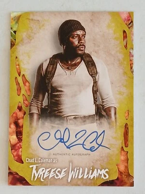 Tarjeta autógrafa CHAD L. COLEMAN Tyreese Williams Walking Dead (Topps, 2016) Foto 1 de 3