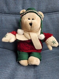 Starbucks Coffee Co. 42. Edition Winter Holiday Bearista Bär Plüsch 2005 10 Zoll - Bild 1 von 8