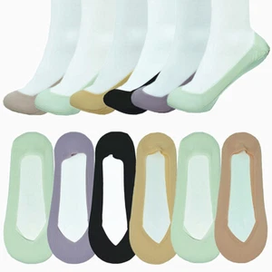 3-12 Pairs Womens No Show Nonslip Silicone Invisible Liner Low Cut Boat Socks - Picture 1 of 9