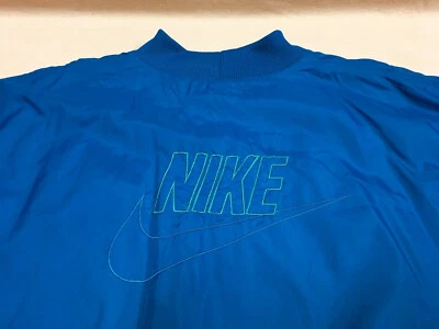 RARE Vintage Men's *NIKE* L/S Lined Pullover Windbreaker Sz XL Blue Spellout EUC - Image 1 of 4