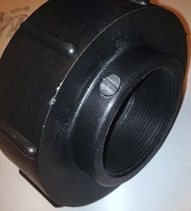Adaptador de válvula de tanque de bolso IBC 275 330 galones 4"" rosca gruesa x tubería de 2"" HEMBRA NPT - Imagen 1 de 3