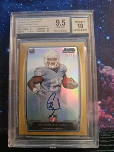 2013 Bowman Chrome Giovani Bernard Gold Refractor Rookie Auto #/75 BGS 9.5 10 - Picture 1 of 3