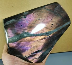 Polished Nice Rainbow Purple Flash Labradorite Spectrolite Freeform Reiki Stone - Picture 1 of 12