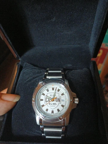 2010 Cotton Bowl Stainless Steel PRO Swiss Watch Ole Miss OKS Oklahoma State Cover