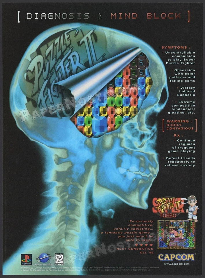 SUPER PUZZLE FIGHTER II__Original 1997 print AD / ADVERT__CAPCOM__PlayStation - Image 1 of 1