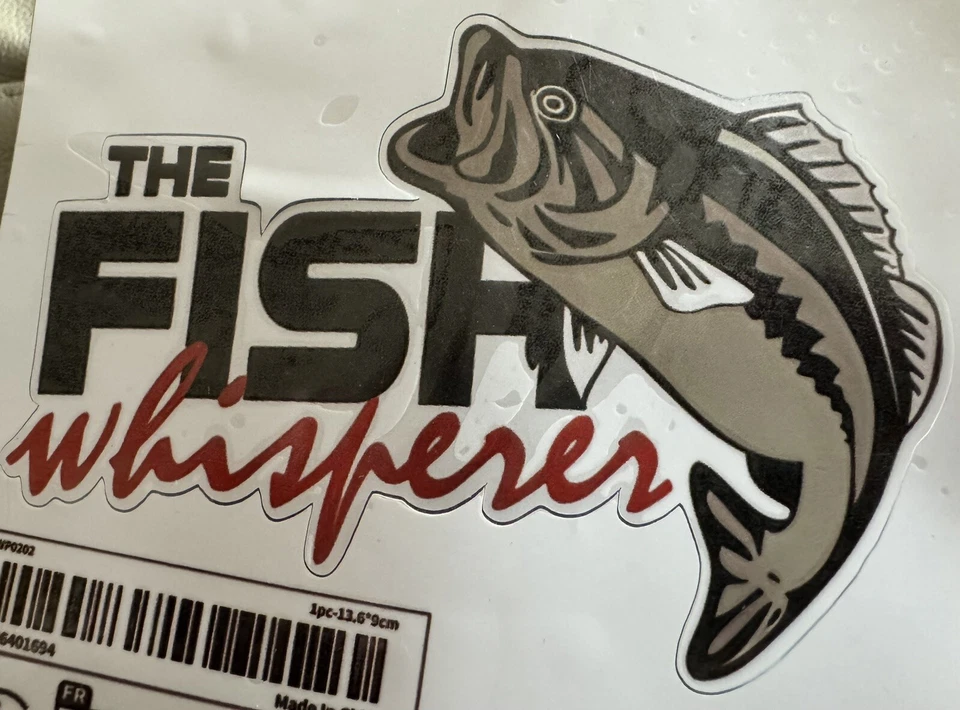 FISHING FISHING BOX / CAR WINDOW DECAL Large THE FISH WHISPERER DECAL - Image 1 of 1