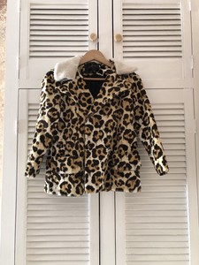 leopard print peacoat