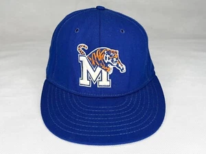 Vintage Pro Line OTF Memphis Tigers Football NCAA Cap Hat Sz 7 1/4 Blue USA - Picture 1 of 7
